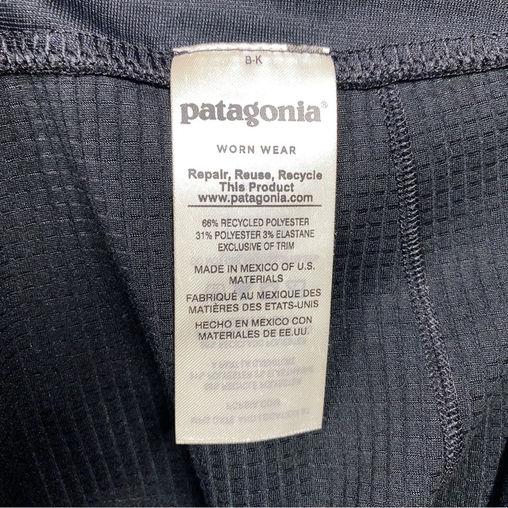 Patagonia Worn Wear Midweight Capilene Base Layer Bottoms Size XL Black - Picture 7 of 7